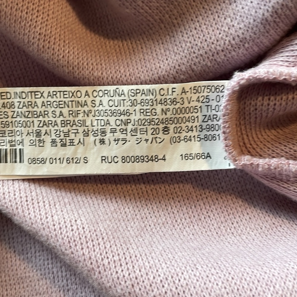 ZARA Soft Knit A-Line Pull-On Midi Skirt Women’s Small Lavender Winter Cozy - Picture 8 of 9